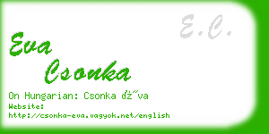 eva csonka business card